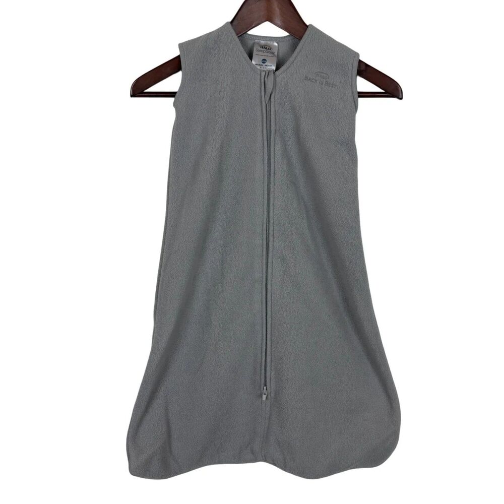 Halo Sleepsack Gray Fleece Baby Size Medium 6-12 Months